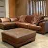Modern Leather Sectional Couch with Deep Seating