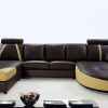 U Shaped Sofa Modern Leather Sectional Couch for Living Room