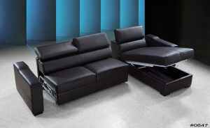 Leather Sleeper Sofa