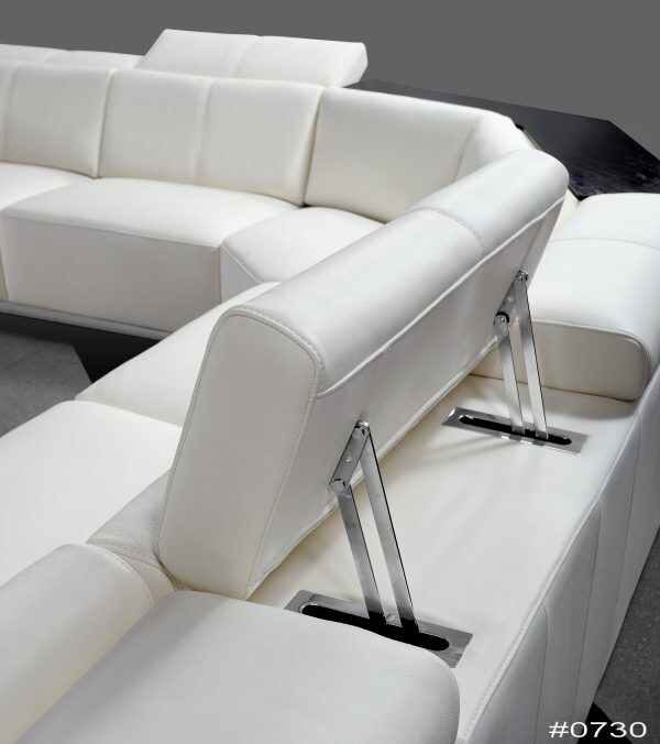 Modern Leather L Shaped Sectional