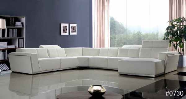 Modern Leather L Shaped Sectional