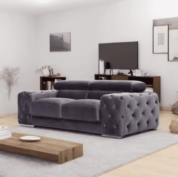 Modern Velvet Tufted Living Room Chesterfield Sofa