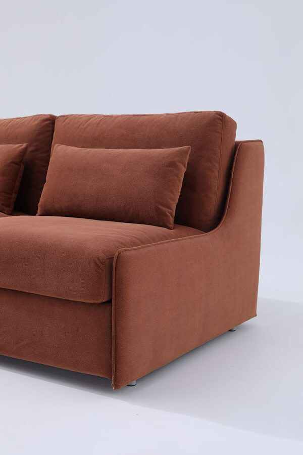 Modern Leather Couch Bed Convertible Sleeper Sofa