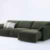 Recliner Sectional Sofa Green Chaise