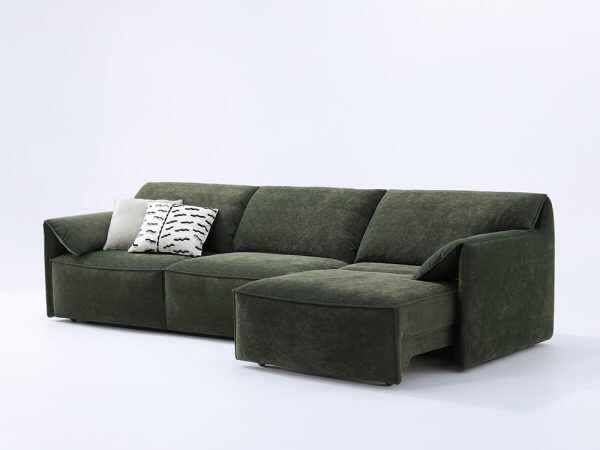 Recliner Sectional Sofa Green Chaise