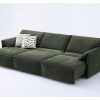 Recliner Sectional Sofa Green Chaise