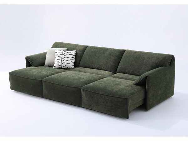 Recliner Sectional Sofa Green Chaise