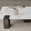 Modern Marble Coffee Table Elegant Dual Tone