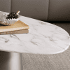 Marble Coffee Tables Set Modern Oval Design