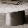 Marble Coffee Tables Set Modern Oval Design