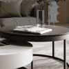 Round Coffee Tables Set Modern Nesting Design