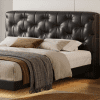 Upholstered Platform Bed with Tufted Headboard