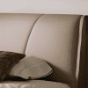 King Size Platform Bed with Upholstered Headboard and Wooden Frame