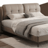 California King Bed Frames with Upholstered Headboard and Sturdy Platform Support