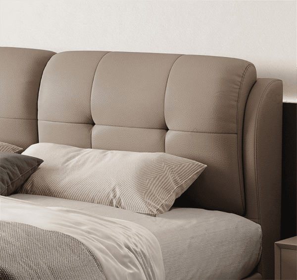 California King Bed Frames with Upholstered Headboard and Sturdy Platform Support