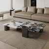 Modern Marble Coffee Table Elegant Dual Tone