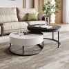 Round Coffee Tables Set Modern Nesting Design