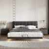Twin XL Bed Upholstered Modern Platform Bed Frame with Headboard