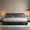 Single Bed Modern Minimalist Style with Upholstered Headboard