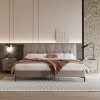 Upholstered Bed Frame Queen with Padded Headboard and Modern Design