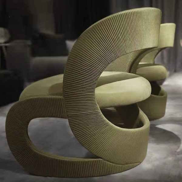 Round Chair Modern Comfort Design Living Room Accent Furniture