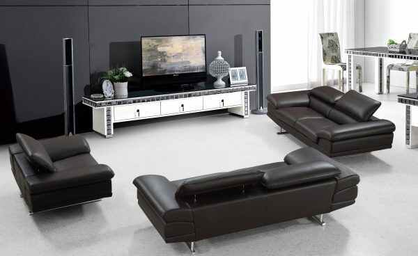 Modern Three Seater Leather Sofa