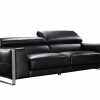 Modern Black Leather Settee Sofas for Living Room
