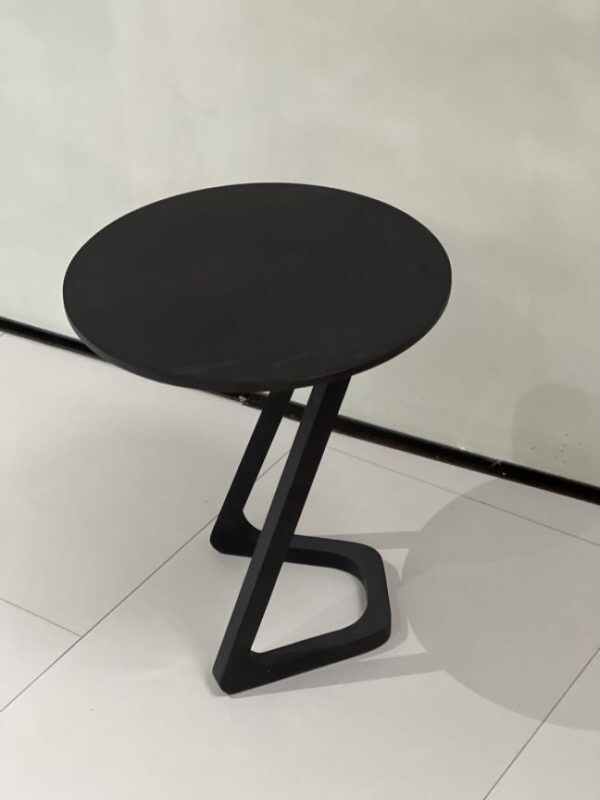 Black Round Modern Side Table for Living Room