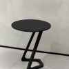 Black Round Modern Side Table for Living Room