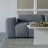 Best Sectional Sofa in Modern Cloud Grey Tufted Low Profile Design