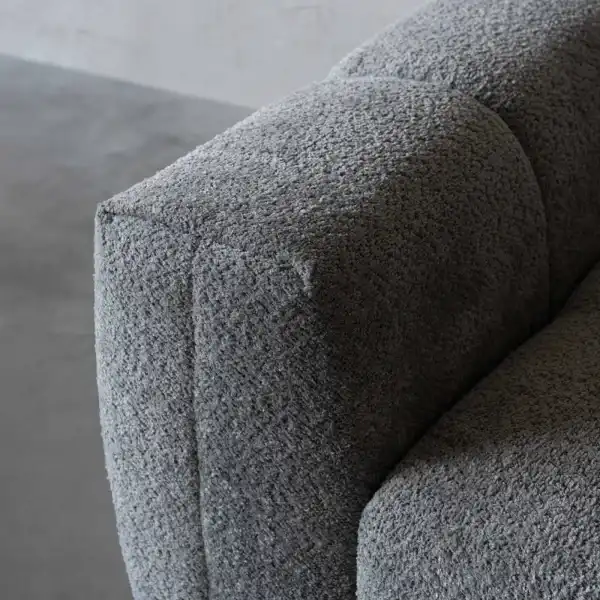 Best Sectional Sofa in Modern Cloud Grey Tufted Low Profile Design