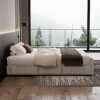 Modern Upholstered Double Bed Frame with Storage
