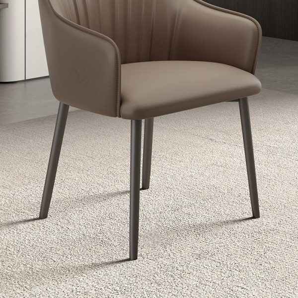 Dining Table and Chair with Armrest Upholstered