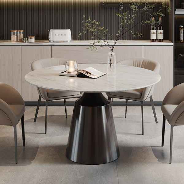 Round Dinning Table with Marble Top