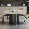 Modern Dinning Table with Round Marble Top