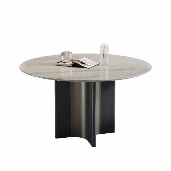 Modern Dinning Table with Round Marble Top