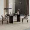Dining Table Set for 4 with Black Marble Top