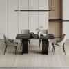 Dining Table Set for 4 with Black Marble Top