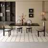 Floating Modern Dining Table with Black Top