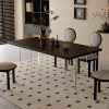 Floating Modern Dining Table with Black Top