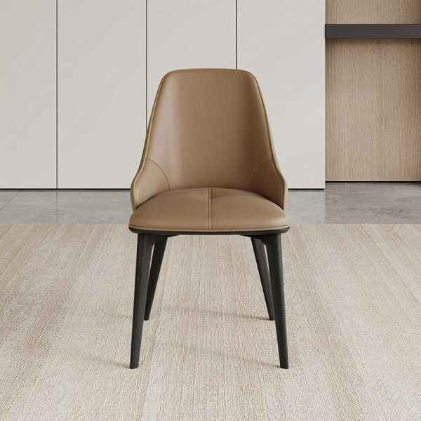 Modern Dining Chair with Leather Seat