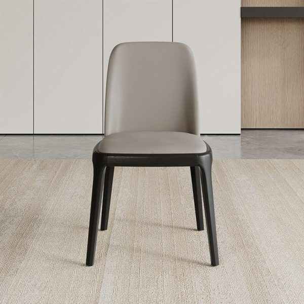 Wood Dining Chair with Upholstered Seat