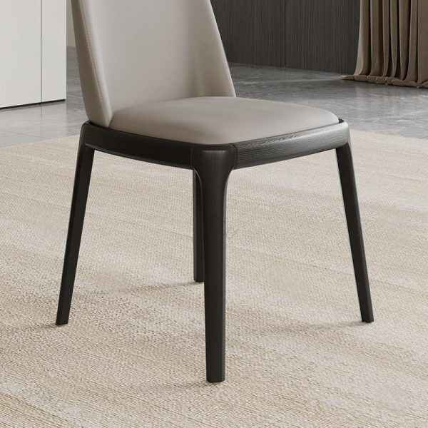 Wood Dining Chair with Upholstered Seat