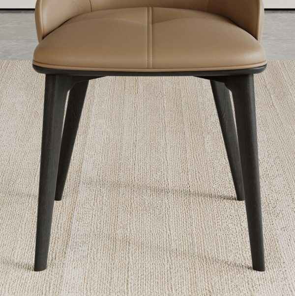Modern Dining Chair with Leather Seat