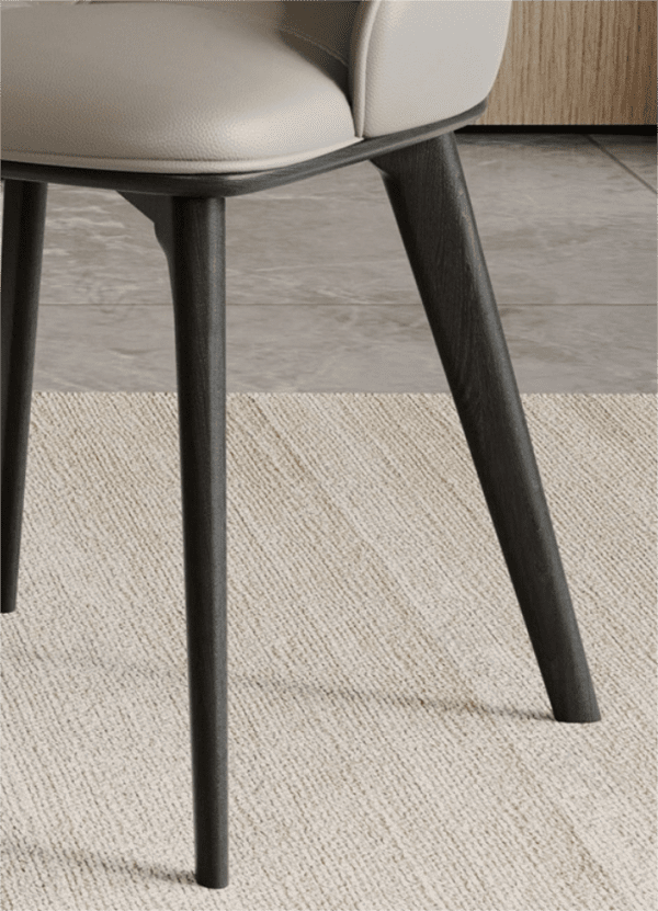 Modern Dining Chair with Leather Seat