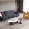 Large Fabric Reclining Couch Sofa with Pillow Backrest and Deep Seats