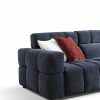 Large Fabric Reclining Couch Sofa with Pillow Backrest and Deep Seats