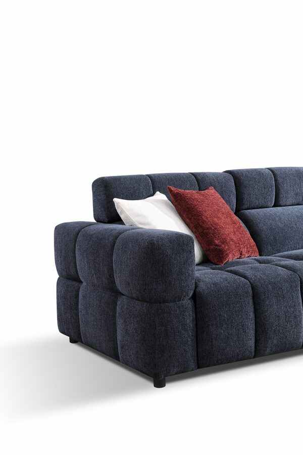 Large Fabric Reclining Couch Sofa with Pillow Backrest and Deep Seats