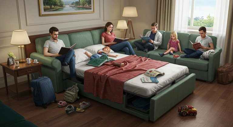 Hotel sofa bed offers space for everyone