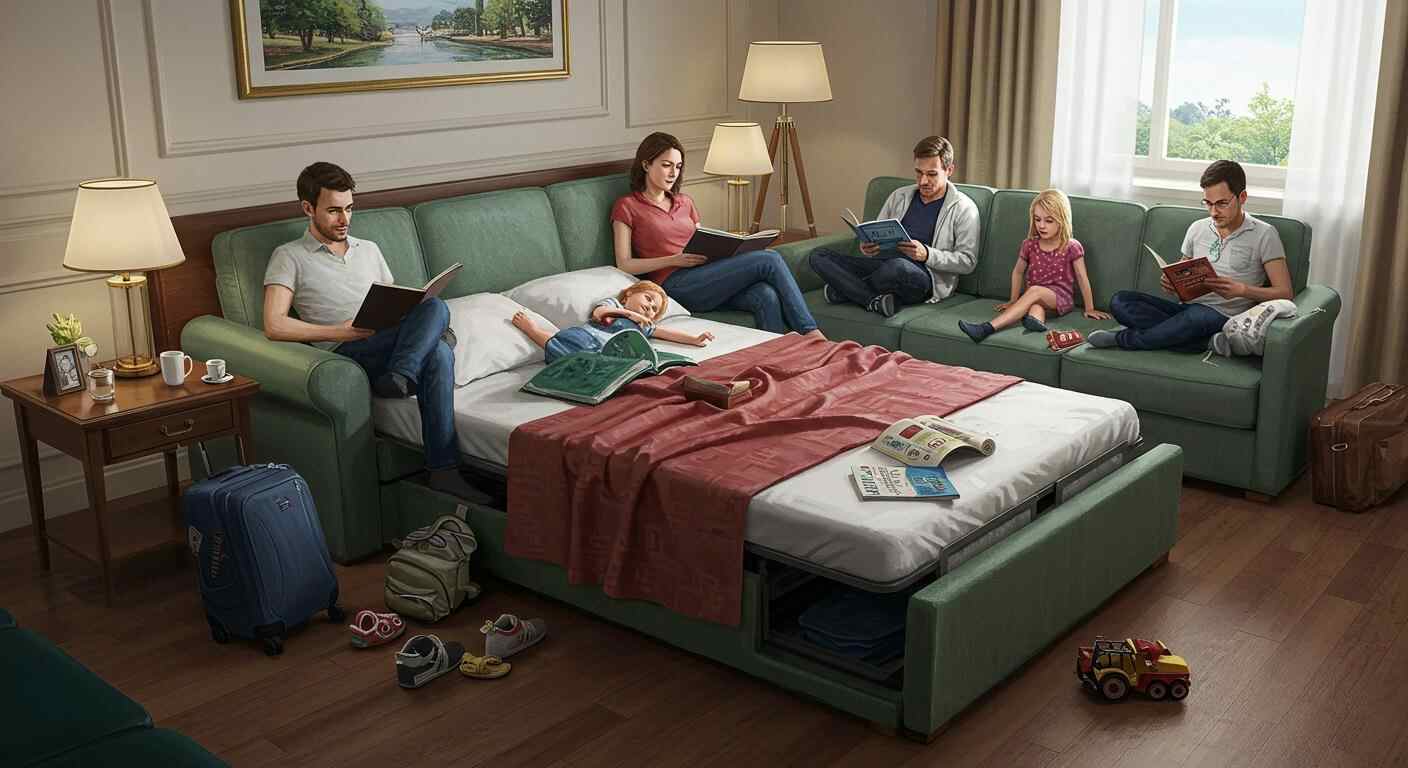 Hotel sofa bed offers space for everyone